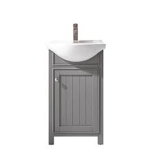 Do you assume 20 inch bathroom vanity with sink seems to be nice? Design Element Marian 20 In Grey Single Sink Bathroom Vanity With White Porcelain Top S05 20 Gy Rona