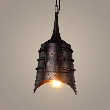 Industrial Rustic Pendant Light Single Light In Bell Shape Beautifulhalo Com