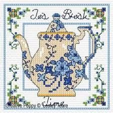Tea time from dimensions features a paper tag printed with hug in a cup and easy instructions for making the tassel that gets added to the hoop after finishing. Decorative Teapotscross Stitch Patternby Lesley Teare Designs Cross Stitch Embroidery Cross Stitch Patterns Cross Stitch