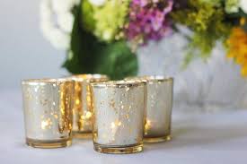 Gold Mercury Glass Votive Tea Light