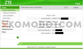 Since some of the models don't follow the standards, you can see those in the. Cara Login Modem Indihome Zte F609 F660 Username Password Xkomodotcom