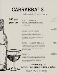 We have our luau wine dinner. Carrabba S Italian Grill St Lucie West Home Port Saint Lucie Florida Menu Prices Restaurant Reviews Facebook