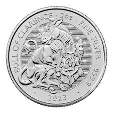 Pièce Tudor Beasts Taureau noir 2 oz argent - Cours et Meilleur Prix