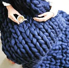 New opalhouse chunky knit throw blanket navy faded to light blue 60x50 tassel. Navy Blue Blanket Chunky Knit Style Woolbyann Blue Throw Blanket Diy Knit Blanket Diy Wool