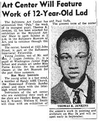 Clippings: Art Center Will, Feature Work of 12-Year-Old Lad, 1945 —  Maryland Institute Black Archives