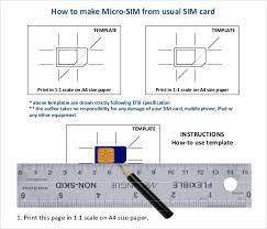 Use the guide lines to line up the metal of the sim card in the same. Micro Sim Template 10 Free Word Pdf Documents Download Free Premium Templates