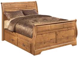 Under bed storage drawers on easy glide wheels that work on both carpeted and wooden floors. Bittersweet King Sleigh Bed With Underbed Storage In Pine Grain Item Will Ship In June 2021