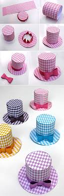 How To Make A Top Hat Out Of Paper Paper Mini Top Hat Diamond Pattern Template Patterns Party Hat Pattern Diy Hat Crafts
