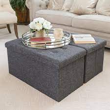 Rectangle coffee table tufted top sofa stores. Seville Classics Inc 31 5 Wide Tufted Rectangle Storage Ottoman With Storage Reviews Wayfair
