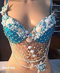 Pin By Sarah Boullier On Fashion Mermaid Outfit Mermaid Bra Mermaid Costume Diy