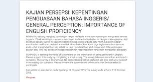 Kebolehan menguasai dan berkomunikasi dalam bahasa melayu akan memudahkan urusan dalam pelbagai situasi harian. Government To Offer Free English Classes For Adults From Lower Income Groups Next Year