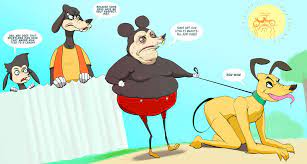OAO. WH/ OOES THAT SHIFTLESS MAN HAV5 THAT NAKED MAN TIED TO A LEASH?  BECAUSE SOME 0065 HAVE NO SE / goofy :: Pluto (Disney) :: mickey mouse ::  Дисней (Disney) ::