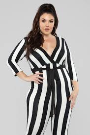 Black And White Striped Romper Plus Size Pin Me Down Jumpsuit White Black White Jumpsuit Plus Size Jumpsuit Plus Size Romper
