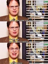Tasha Torres Like The Social Proof Experiment In Which Researchers Were Able To Get A 5th Person To Say A Circle W The Office Show Office Jokes Office Memes