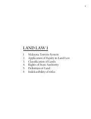 This video will discuss in detail the application of land law in malaysia. Land Law Notes Pdf 1 Land Law 1 1 2 3 4 5 6 Malaysia Torrens System Application Of Equity In Land Law Classification Of Lands Rights Of State Course Hero