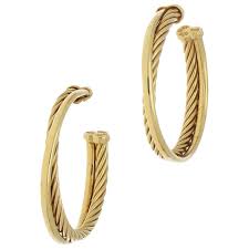 Shop david yurman women's earrings with price comparison across 400+ stores in one place. David Yurman 18 Karat Gold Hoop Earrings For Sale At 1stdibs