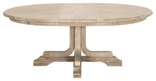 Solid wood construction and angled legs allow for durability. Torrey 60 Round Extension Dining Table Farmhouse Dining Tables By Homesquare Houzz
