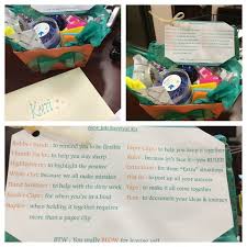 Give a goodbye gift they always wanted to have. Pin By April Martinez On I Did It Kinda Diy New Job Survival Kit Birthday Ideas For Her Going Away Gifts