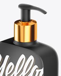Download Matte Plastic Square Cosmetic Bottle With Pump Mockup In Bottle Mockups On Yellow Images Object Mockups PSD Mockup Templates