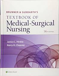 Maybe you would like to learn more about one of these? Brunner Suddarth S Textbook Of Medical Surgical Nursing Brunner And Suddarth S Textbook Of Medical Surgical 9781496347992 Medicine Health Science Books Amazon Com