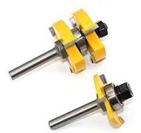 2 teilig Groove und Tongue Zunge und Nut Set, 8mm Schaft Nut- und  Federfräser Set, Oberfräser Holzbearbeitung Fräsen Holzschneider Werkzeug :  ...
