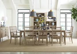 The table's roundness offsets the right angles at each corner of the room. Symmetry Summit Large Dining Room Set Kincaid Furniture Furniture Cart