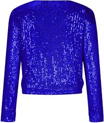 Sequin Jacket for Women Stylish Party Festival Glitter Outfit Full Zip  Crewneck Long Sleeve Y2k Shiny Outwear Coat at Amazon Women's Coats Shop
