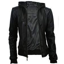Badass D Leather Jacket With Hood Leather Jacket Leather Jackets Women