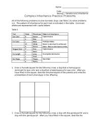 Mendelian genetics problems and answers problem 1. Non Mendelian Inheritance Worksheets Teaching Resources Tpt
