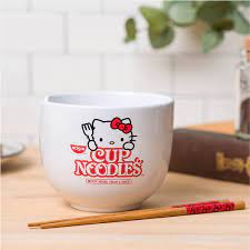 Buy Silver Buffalo Hello Kitty Cup Noodles Nissin Boxed Ceramic Ramen Noodle Bowl With Chopsticks 20oz Online In Turkey B0974s7yrk