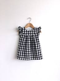 Black And White Gingham Dress Toddler Girls Cotton Gingham Dress Etsy Gingham Dress Handmade Clothes Gingham