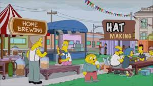 On The Simpsons Hipsters Take Over Springfield With Artisanal Donuts Farmers Markets And Food Carts The Simpsons Simpson Food Cart