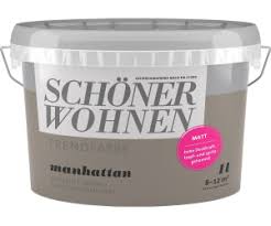Mit jedem raum im ärmlich ist eine bestimmte farbe in bezug empor ihre persönlichkeit darüber hinaus ihre nutzung des raums verbunden. Schoner Wohnen Wandfarbe Manhattan Matt 1 L Ab 12 77 Preisvergleich Bei Idealo De