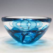 Swedish Shell Bowl By Jacob Pfeifer Art Glass Bowl Artful Home In 2021 Blown Glass Bowls Art Glass Bowl Glass Art
