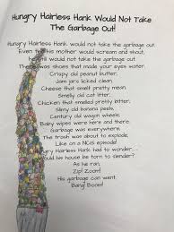 Sarah Sylvia Cynthia Stout Would Not Take The Garbage Out Students Use Shel Silverstein S Poem A Figurative Language Figurative Language Poems Language Poetry