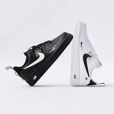Nike Air Force 1 07 Lv8 Utility Black And White Nike Airforce Nikeairforce Airforce1 Everysize Nikea Nike Air Force Black Black And White Nikes Nike Air