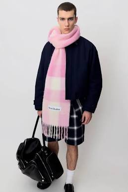 The iconic pink palette of Acne Studios street style, AI generated