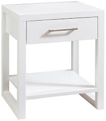 White Watson 1 Drawer Nightstand