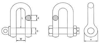 dee shackle specifications lifting gear safety