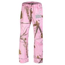 Realtree Girl Ladies Pink Camo Flannel Pants
