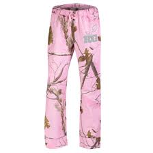 realtree girl ladies pink camo flannel pants