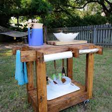 I'm gonna show you all how to make new / replacement diy side tables for your bbq grill using wooden tv trays! 12 Diy Grill And Bbq Island Plans