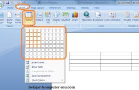 Biasanya rumus semacam ini ditulis oleh para pendidik, pelajar hingga penulis buku ajar. Cara Membuat Tabel Pada Microsoft Word 2007 Belajar Komputer Mu