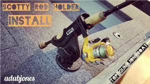 Using a drill bit, make three holes through the gunwale. Scotty Rod Holder Install In Jon Boat Youtube
