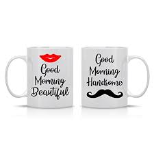 Последние твиты от funny coffee mugs (@syndicatemugs). Buy Good Morning Beautiful Good Morning Handsome 11oz Ceramic Coffee Mug Couples Sets Funny His And Her Gifts Husband And Wife Anniversary Presents Wedding Or Engagement Gift Ideas
