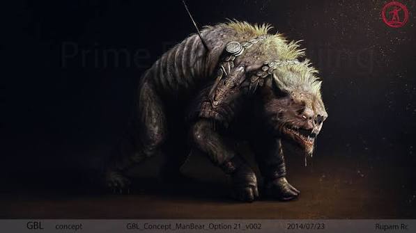 RUPAM RAAJ R. - Chronicles of the Ghostly Tribe character design : Men-bear
