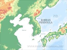 The korean peninsula is a region located in eastern asia extending south from the asian continent for about 683 miles (1,100 km). Korean Peninsula Maps