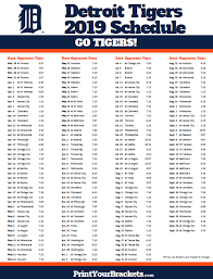 Detroit is known for being one of the best sports towns in the word and the fanfare really springs to life once it's time for baseball season, as this is a team that has delivered some incredible moments from one generation to the next. Printable 2019 Detroit Tigers Schedule Detroit Tigers Detroit Tigers Baseball Detroit