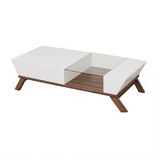 Modern round coffee table in cerused oak, brown by martin and brockett. 48 Off Allmodern Allmodern Soto Coffee Table With Storage Tables