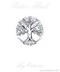 Family Tree Tattoo Flash Tree Tattoo Flash By Octaviatattoo These Roots But Curved Outwards More Olive Tree Tattoos Family Tree Tattoo Tree Tattoo